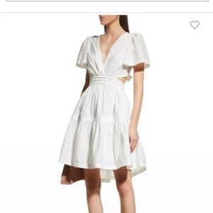 Cinq a sept Judith cutout dress, white, size 2, NWT